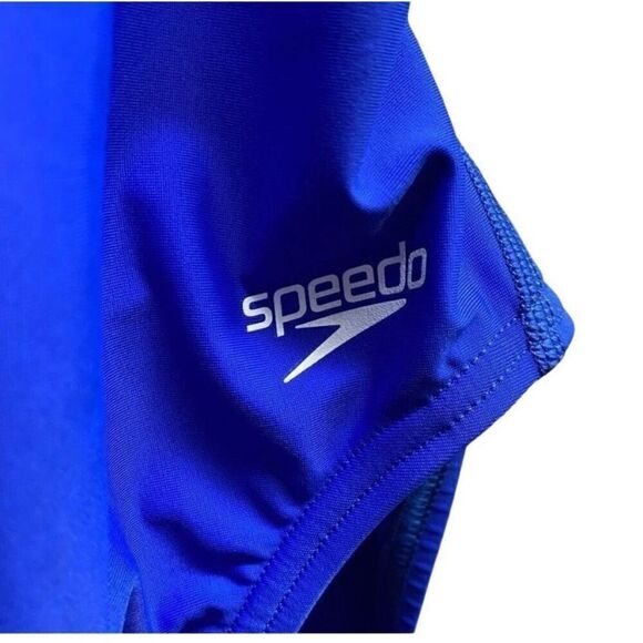 Speedo women’s PowerFlex Eco performance flex blue one piece swimsuit S/6 - Picture 4 of 5